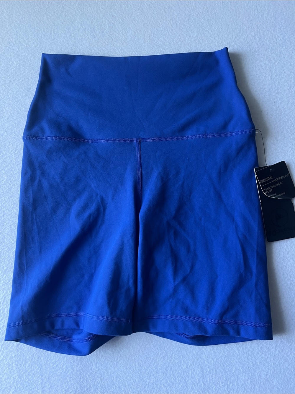 90 Degree By Reflex High-Waist Bike Shorts in Royal Blue